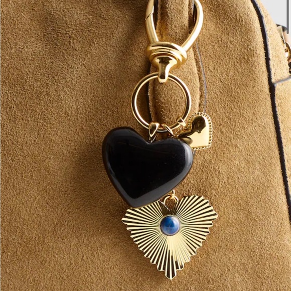 Madewell Cluster Heart Bag Charm - Picture 2 of 2